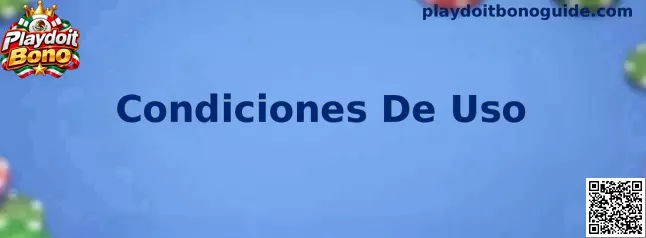 Guía visual de Condiciones De Uso de Playdoit Bono