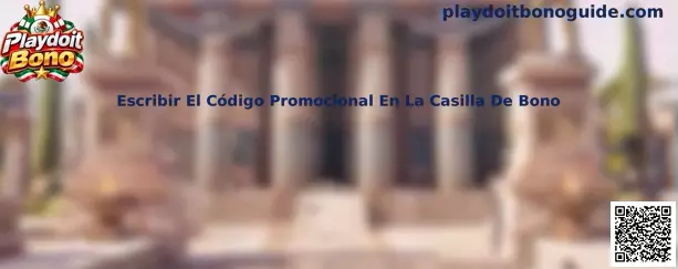 Guía para escribir el código promocional en la casilla de bono de Playdoit